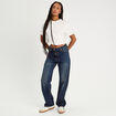 Jeans droit 5 poches denim stone femme