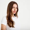 Top ajust&eacute; col rond manches courtes blanc femme