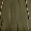 Parka courte &agrave; capuche manches longues vert kaki femme