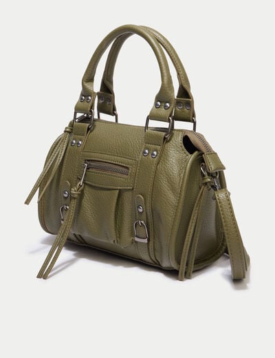 Sac port&eacute; main vert kaki femme