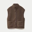 Veste sans manches effet polaire taupe femme