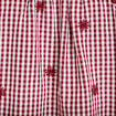 Blouse vichy brod&eacute;e rouge femme