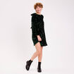 Robe &agrave; sequins dos nou&eacute; vert fonc&eacute; femme