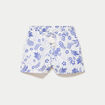 Short pliss&eacute; blanc femme