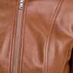 Veste droite zipp&eacute;e beige femme