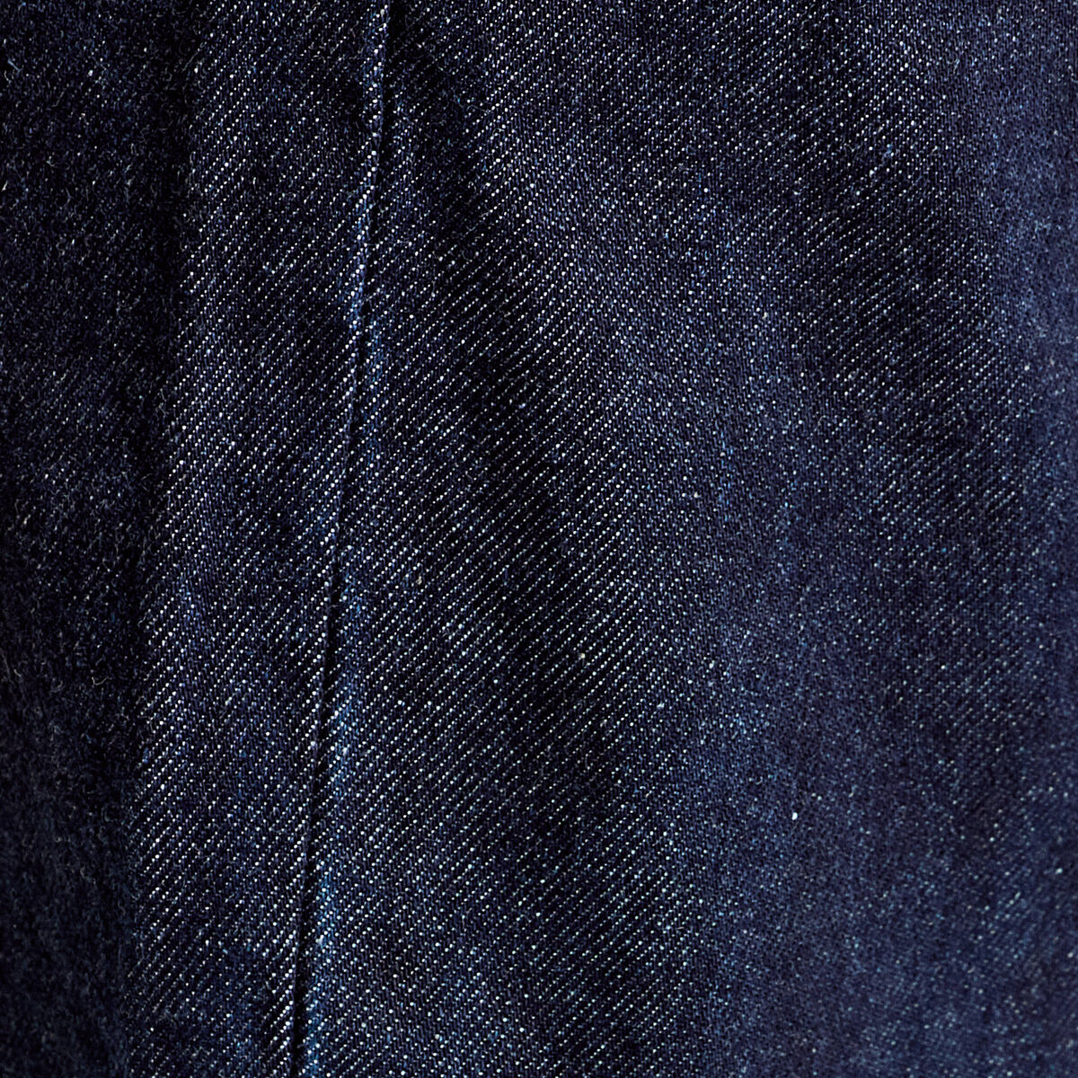 Jeans droit taille basse denim brut femme