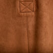 Robe droite 3/4 manches courtes daim marron femme