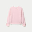 Pull col rond manches longues rose clair femme