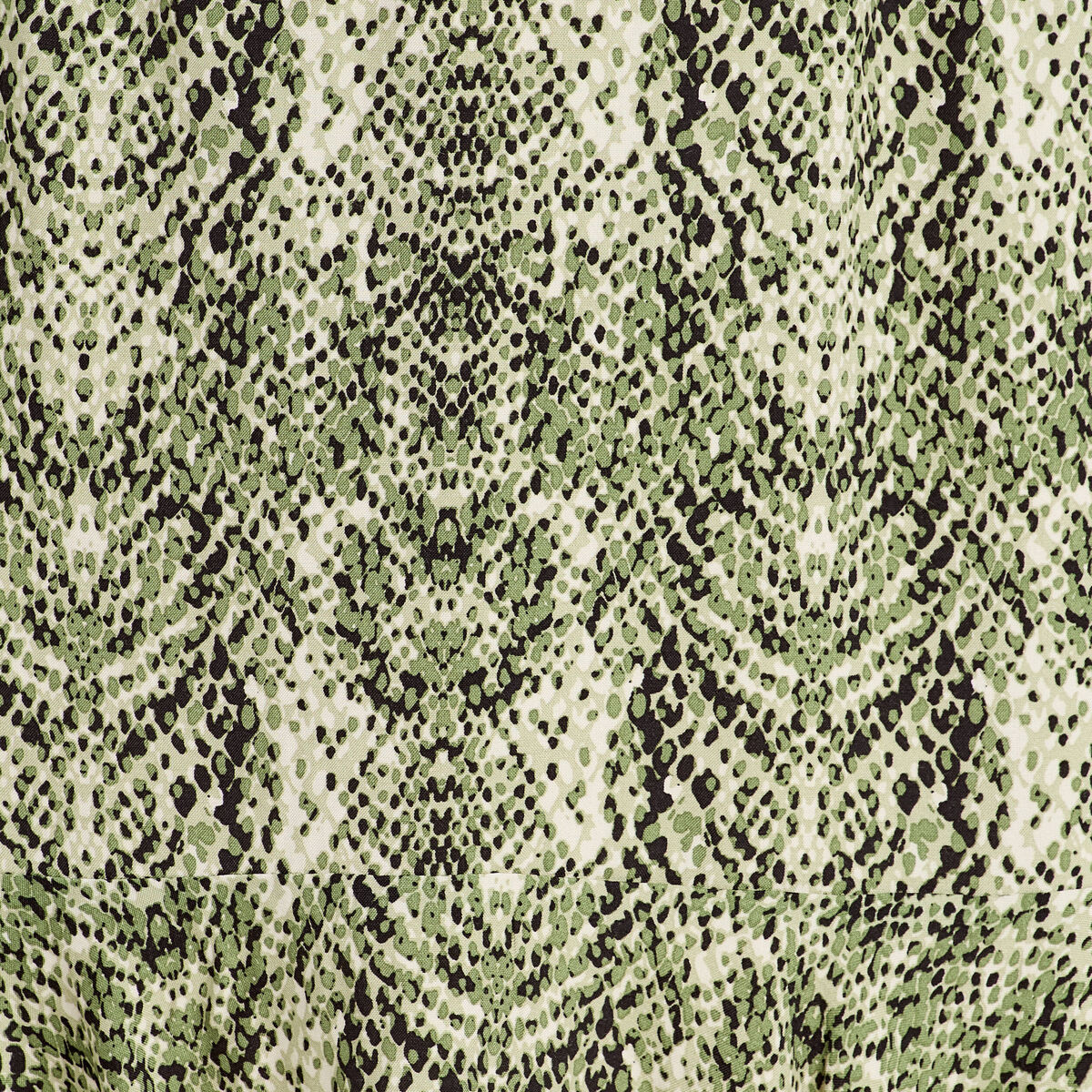 Jupe courte &eacute;vas&eacute;e vert kaki femme