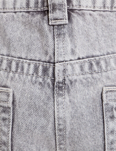 Jean droit taille basse gris femme