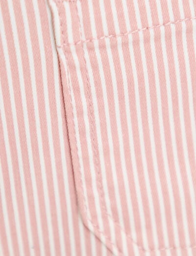 Pantalon large cropped taille haute rose nude femme