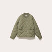 Veste matelass&eacute;e brod&eacute;e vert kaki femme