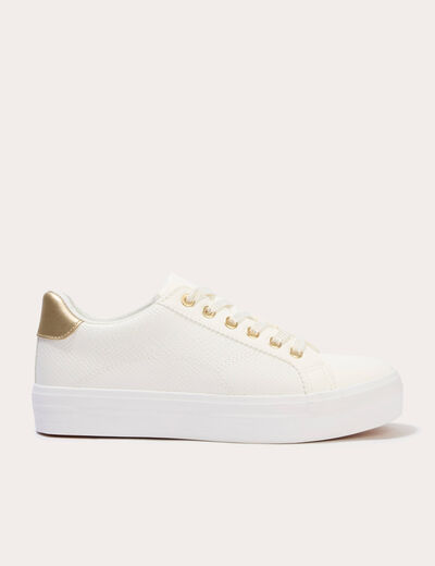 Basket ecru femme