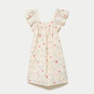 Robe courte &eacute;vas&eacute;e brod&eacute;e blanc femme