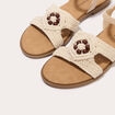 Sandales aspect chin&eacute; sable femme