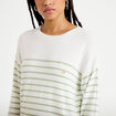Pull manches longues vert pastel femme