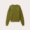 Pull col rond manches longues vert fonc&eacute; femme