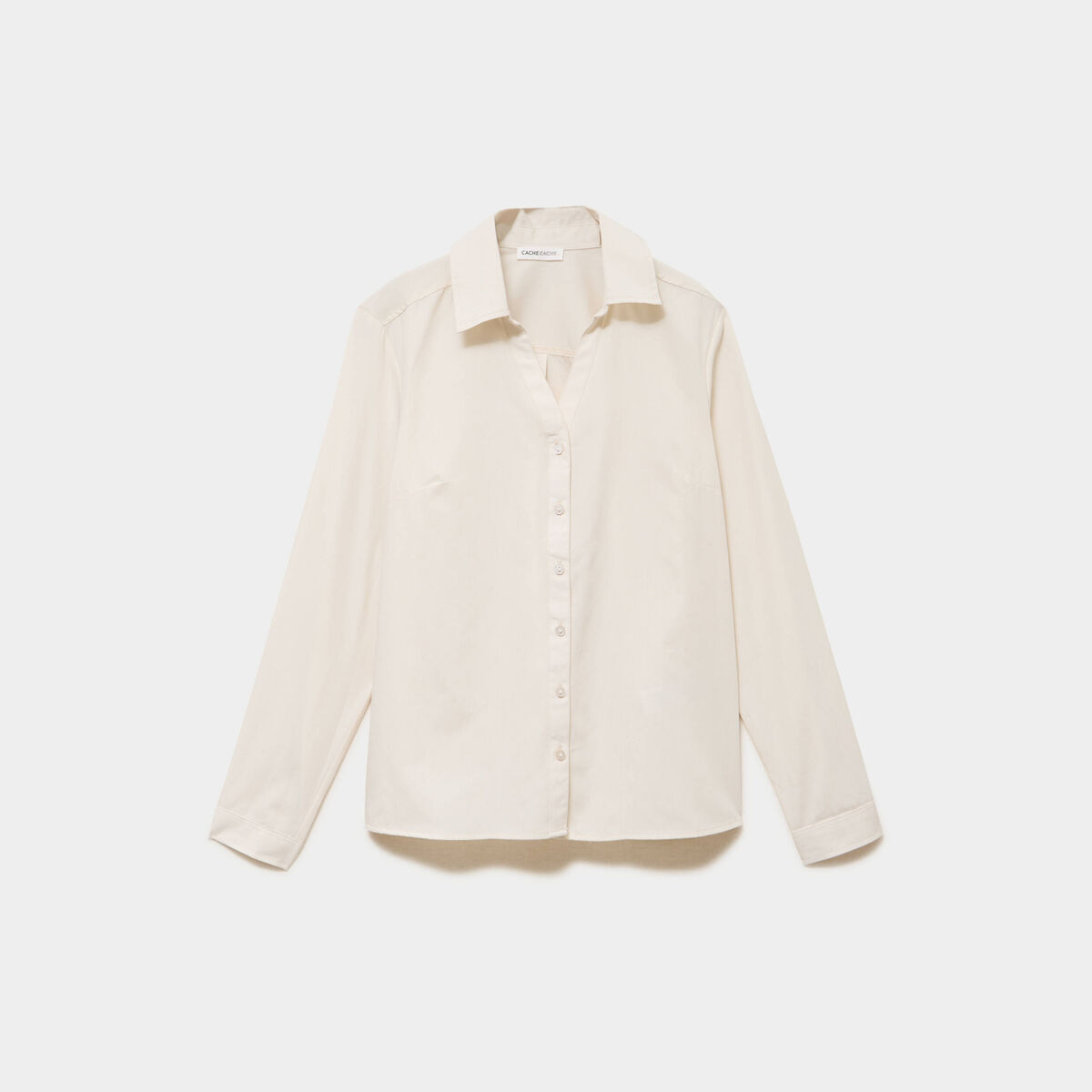 Chemise col classique ecru femme