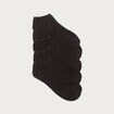 Lot de 5 paires de chaussettes unies noir femme