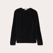 Gilet droit manches longues noir femme