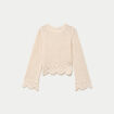 Pull manches longues ecru femme
