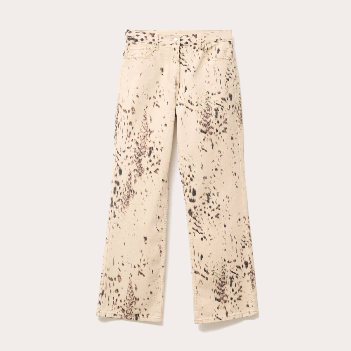 Pantalon droit marron fonc&eacute; femme
