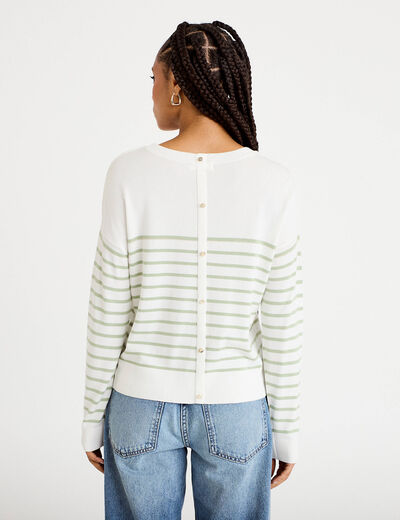 Pull manches longues vert pastel femme