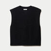 D&eacute;bardeur col rond avec sequin noir femme