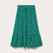 Jupe longue &eacute;vas&eacute;e vert femme