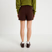 Short stretch d&eacute;tails coeur marron fonc&eacute; femme