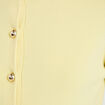 Gilet ajust&eacute; cropped col rond jaune clair femme