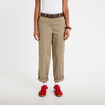Pantalon chino avec ceinture amovible gris femme