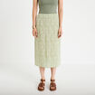 Jupe &eacute;vas&eacute;e longueur 3/4 vert femme