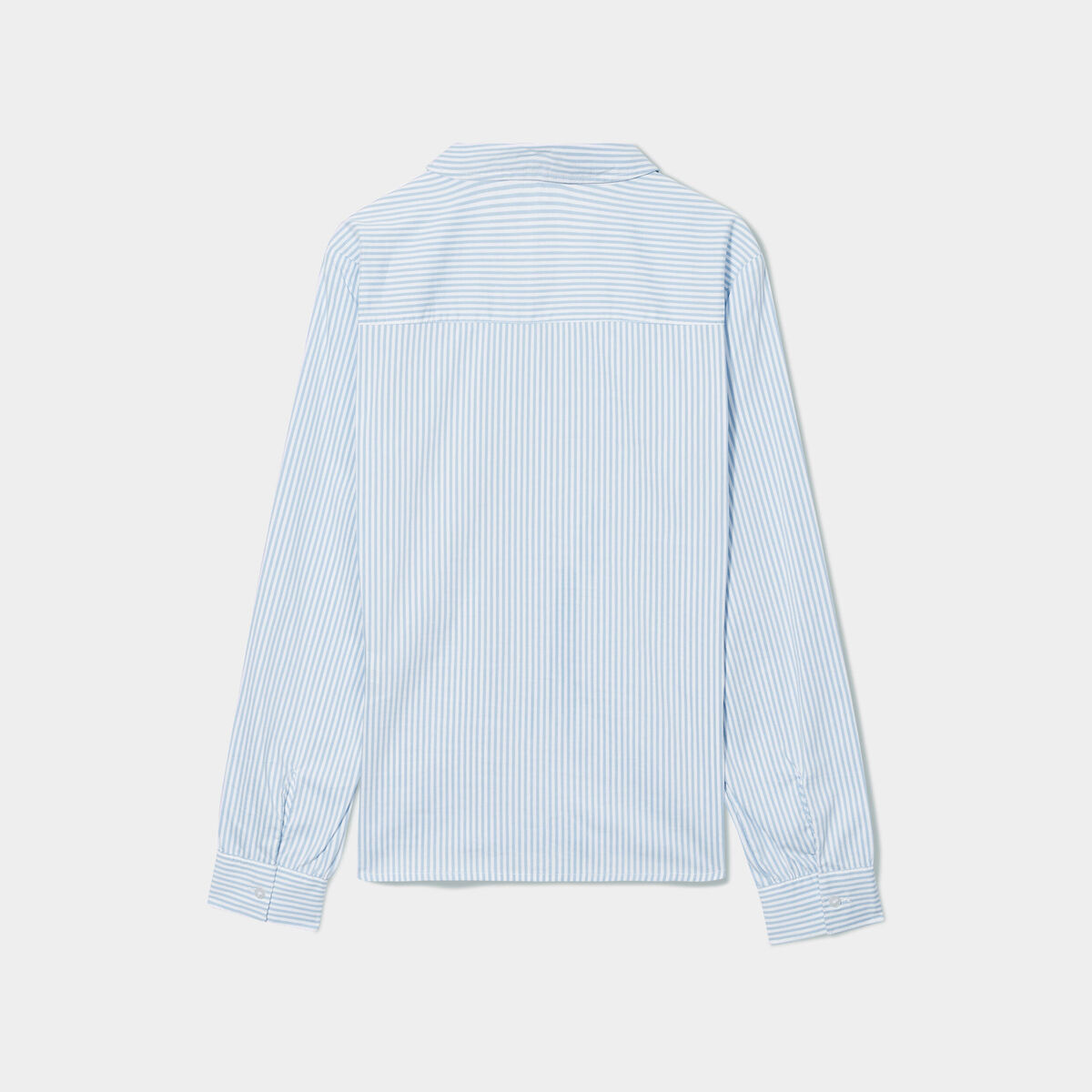Chemise manches longues bleu ciel femme