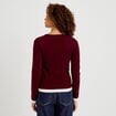 Doudou col rond manches longues bordeaux femme