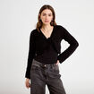 Gilet manches longues noir femme