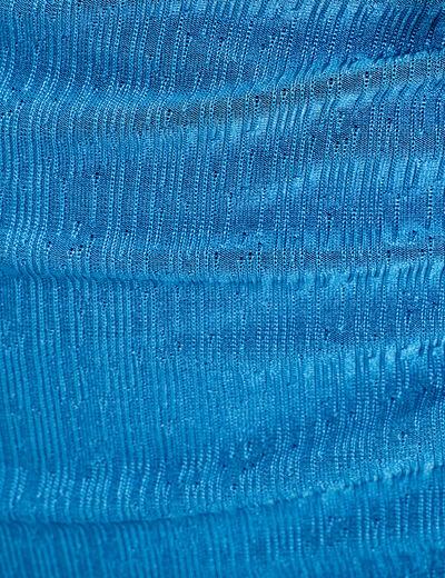Jupe moulante fendue bleu femme