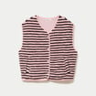 Gilet sans manches effet bouclette rose clair femme