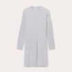 Robe pull &agrave; torsades gris clair femme