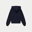Sweat &agrave; capuche brod&eacute; manches longues bleu femme