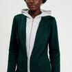 Veste blazer 2-en-1 gilet vert fonc&eacute; femme