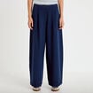 Pantalon bootcut taille standard bleu marine femme