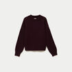 Pull col rond prune femme