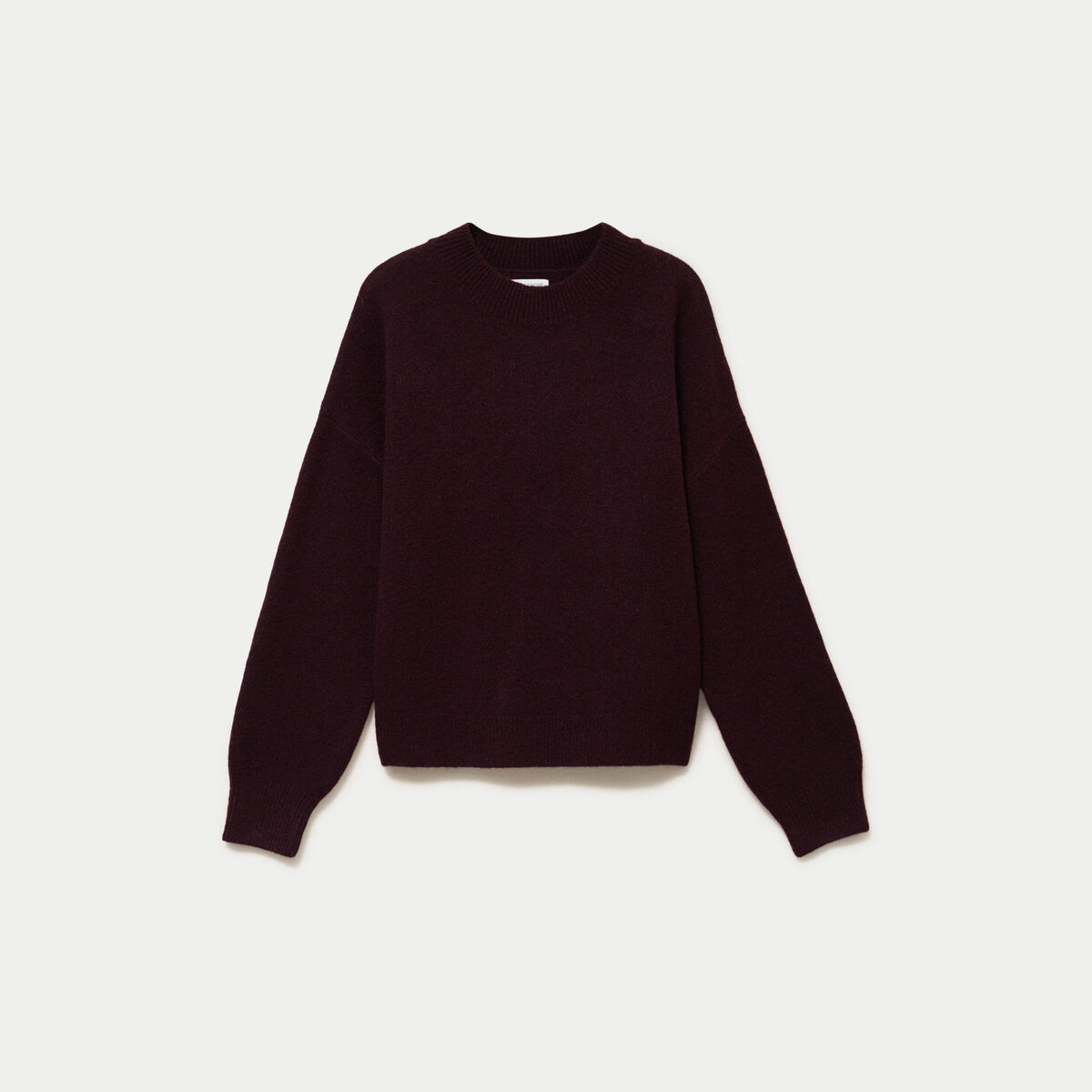 Pull col rond prune femme