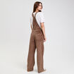 Salopette en velours taupe femme