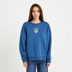 Sweat oversize col rond manches longues bleu fonc&eacute; femme