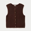 Gilet sans manches marron fonc&eacute; femme