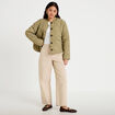 Veste ample manches longues vert femme