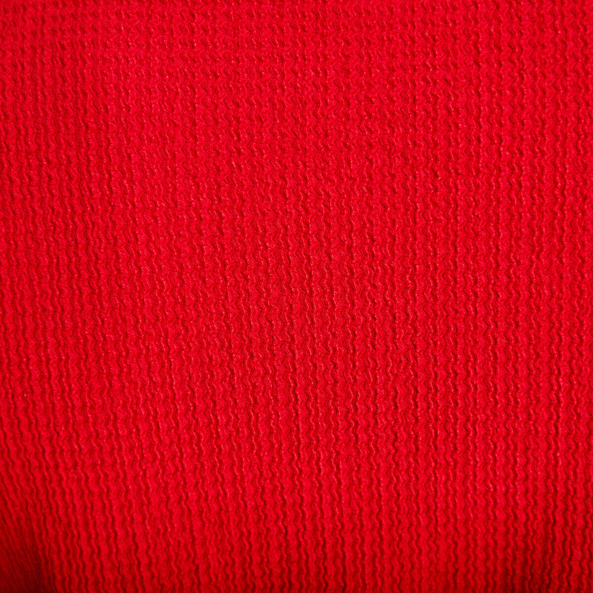 Blouse droite col v manches courtes rouge femme