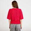 Gilet duveteux manches 3/4 rouge femme
